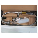 Glacier Bay Pavilion Single-Handle Pull-Down Kitchen Faucet with TurboSpray and FastMount and Soap Dispenser in Stainless Steel