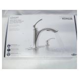 Kohler Linwood® pull-out kitchen faucet with soap/lotion dispenser - Vibrant Stainless