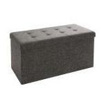 Charcoal Gray Foldable Storage Bench/Footrest/Coffee Table Ottoman by Seville Classics