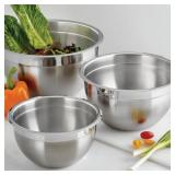 TramontinaPro Line Gourmet 3-Piece Stainless Steel Mixing Bowls -  Stainless Steel