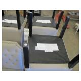 Set of 4 Matching Fabric Covered Beaded Elegant Dining Room Chairs - Beige