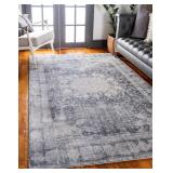 Unique Loom Berkshire Rockwell Area Rug - Gray - 5 ft x 8 ft