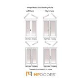 MP Doors 72 in. x 80 in. Fiberglass Smooth White Left-Hand Outswing Hinged Patio Door - NEW
