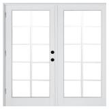 MP Doors 72 in. x 80 in. Fiberglass Smooth White Left-Hand Outswing Hinged Patio Door - NEW