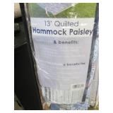 13 ft. Quilted Polyester Hammock Bed in Paisley