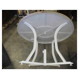 Hampton Bay Beacon Park Gray 48 in. Dia. Round Steel Outdoor Dining Table
