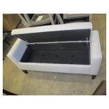 Handy Living Hinged Storage Ottoman, Dove Gray - OTT753-LIN13