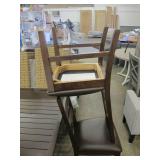 Pair of A-America CTRRT255K Carter Collection 40" Side Chairs with Ladderback, Faux Leather Upholstery - Cut on Seat