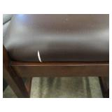 Pair of A-America CTRRT255K Carter Collection 40" Side Chairs with Ladderback, Faux Leather Upholstery - Cut on Seat