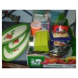 Tupperware - nice, tins, kitchen, platters.