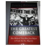 Six new books, Carol Burnett, Marco Rubio, Nixon, Tantaro, Buchanan.