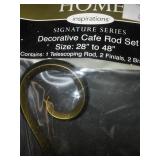 Rubbermaid Shelf, Levelor curtain rods.