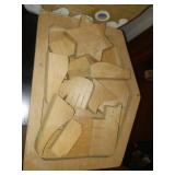 Wood bird feeder, coasters, Decor art.