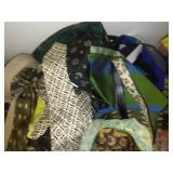 Dozens of ties and belts.