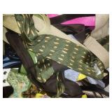 Dozens of ties and belts.