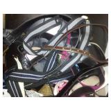 Dozens of ties and belts.