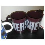 7 mugs - 3 Jim Beam, 2 Hershey