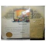 Collectible magazines, art and & tin.