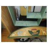 Wood shelving, paddle, Wine Rack & Decor.