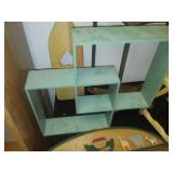 Wood shelving, paddle, Wine Rack & Decor.