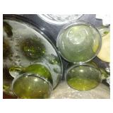 Glass, porcelain, candle and More in Rubbermaid tote with cover.