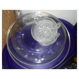 Glass, porcelain, candle and More in Rubbermaid tote with cover.