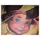 Vintage fabulous Billy Roadrunner, Native American little warrior Boy by Montague.