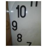 47 in round clock - Electric, hardwired - crazy big.