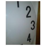 47 in round clock - Electric, hardwired - crazy big.