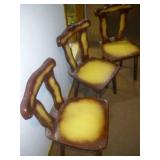 Three matching Cowboy chairs - Mid Century Modern.