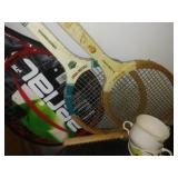 Miscellaneous heater, tennis, rackets.