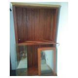 Cabinet glass doors and shelves. 84 x 48 x 16