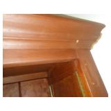 Cabinet glass doors and shelves. 84 x 48 x 16