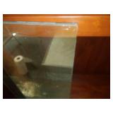 Cabinet glass doors and shelves. 84 x 48 x 16