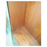 Cabinet glass doors and shelves. 84 x 48 x 16