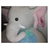 New turtle and elephant stuffed animals, plush.