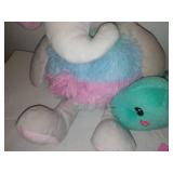New turtle and elephant stuffed animals, plush.