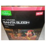NEW Christmas Santa and sleigh inflatable - big.