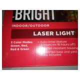 Mickey Mouse inflatable with Christmas laser lights.