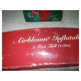 Mickey Mouse inflatable with Christmas laser lights.