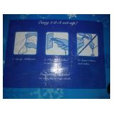 Mickey Mouse inflatable with Christmas laser lights.