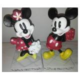 New ceramic Mickey and Minnie Mouse Disney indoor outdoor.
