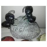 Garden creatures resin and ceramic.