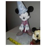 Three Mickey Mouse figurines.