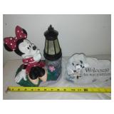 2 Minnie Mouse light up Garden welcome.