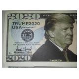 10 Donald Trump 2020 dollar bills.
