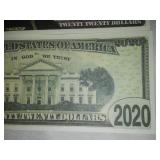 10 Donald Trump 2020 dollar bills.