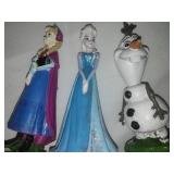 New Frozen - 3 lawn spikes, bag and spiral Wood Wind catcher.