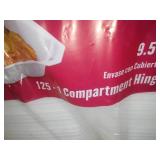 Hefty Styrofoam hinged lid containers.