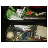 Heavy duty metal toolbox with contents